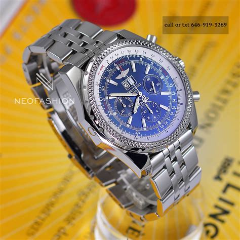 breitling bentley 6.75 blue|Breitling a44362 Bentley motors.